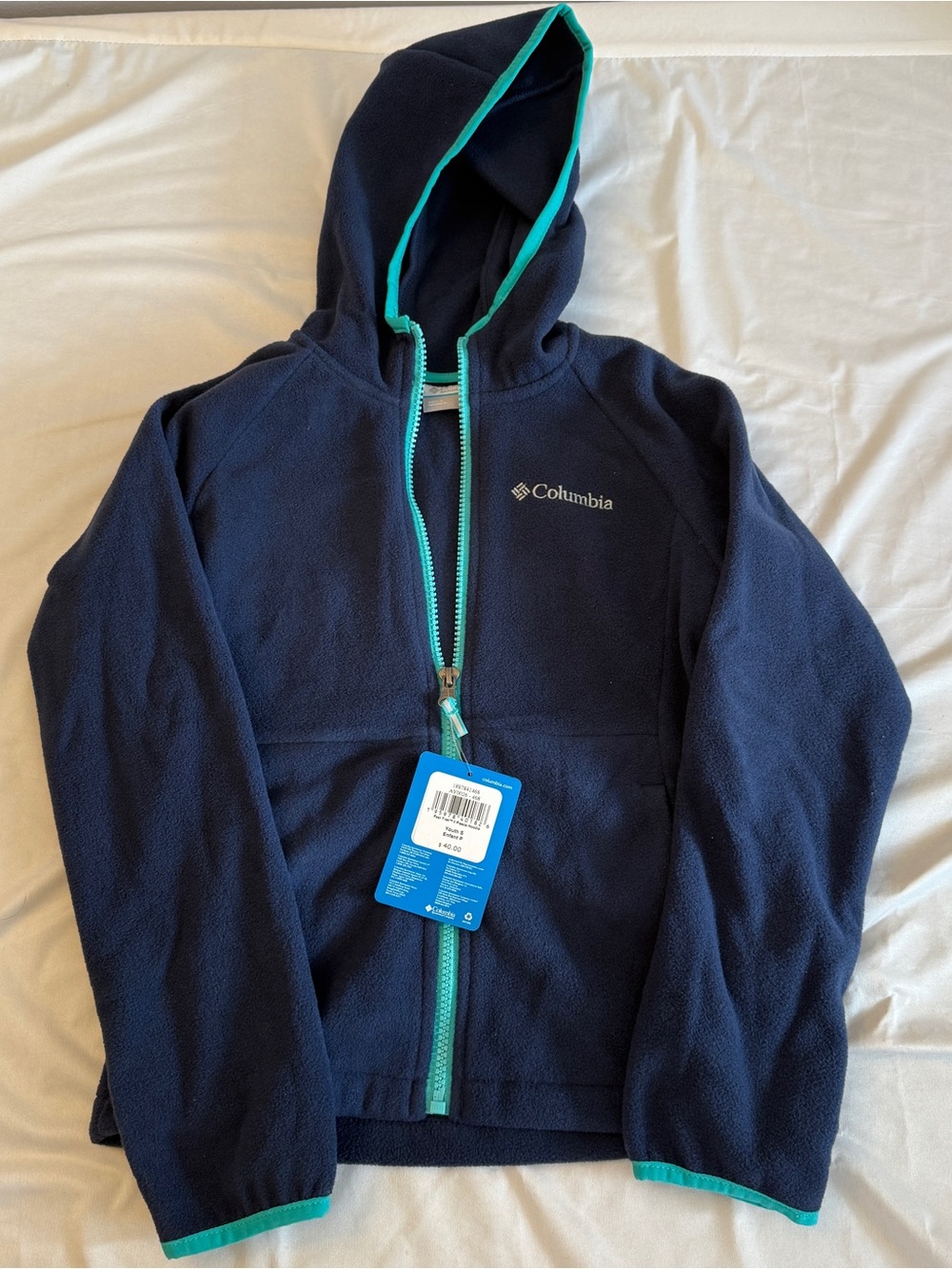 Kids Colombia fleece zip up hoodie